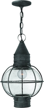 11"W Cape Cod 1-Light Outdoor Pendant Light Aged Zinc 2202DZ