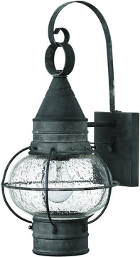 18"H Cape Cod 1-Light Outdoor Wall Light Aged Zinc