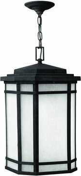 12"W Cherry Creek 1-Light Outdoor Pendant Vintage Black