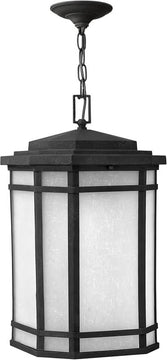 12"W Cherry Creek 1-Light LED Outdoor Hanging Lantern Vintage Black