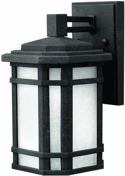 11"H Cherry Creek 1-Light Outdoor Wall Lantern Vintage Black