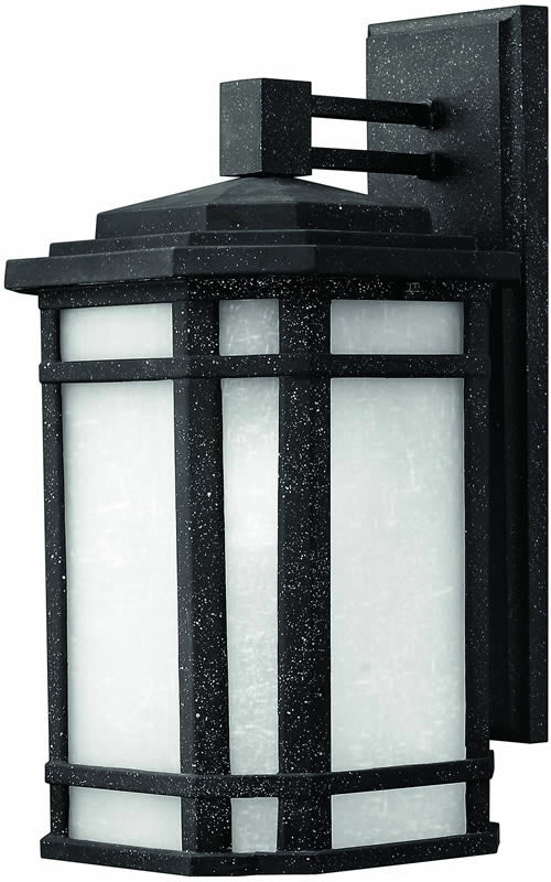 15"H Cherry Creek 1-Light Outdoor Wall Lantern Vintage Black