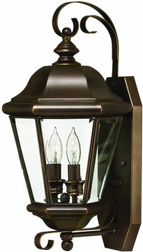 18"H Clifton Park 2-Light Outdoor Wall Lantern Copper Bronze