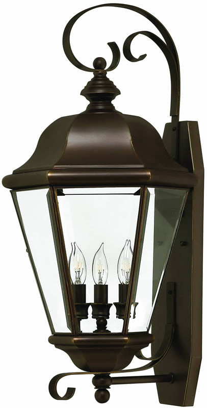 Hinkley Clifton Park 3-Light Large Outdoor Wall Lantern Copper Bronze 2428CB