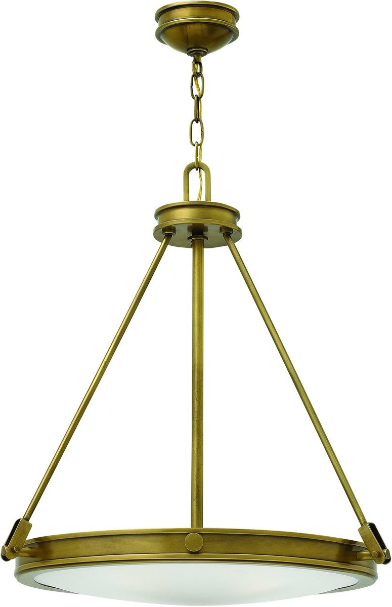 Hinkley Collier 4-Light Chandelier Heritage Brass 3384HB         