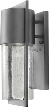 16"H Dwell 1-Light Outdoor Wall Mount Hematite