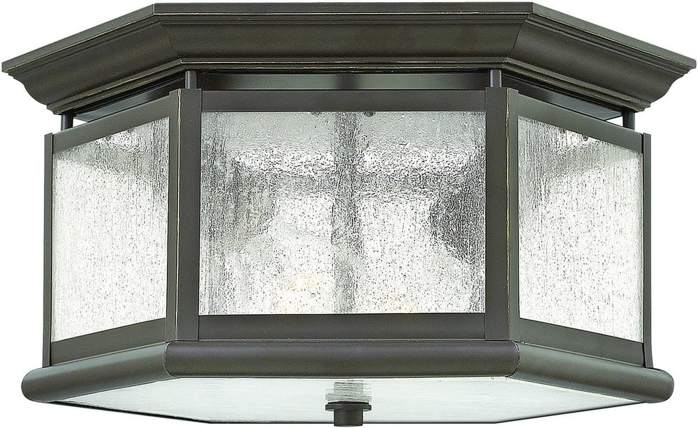 Hinkley Edgewater 2-Light Outdoor Ceiling Light Oil Rubbed Bronze 3225OB