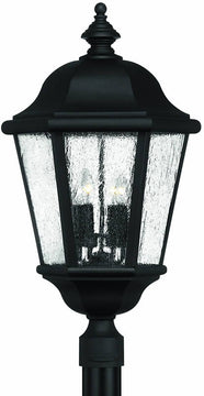 28"H Edgewater 4-Light Extra-Large Outdoor Post Lantern Black