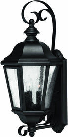 21"H Edgewater 3-Light Outdoor Wall Lantern Black