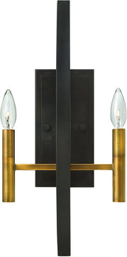10"W Euclid 2-Light Wall Sconce Spanish Bronze