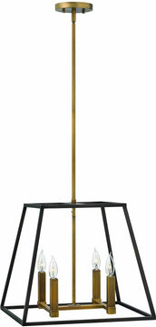 18"W Fulton 4-Light Chandelier Bronze