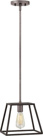 10"W Fulton 1-Light Mini Pendant Aged Zinc