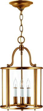 12"W Gentry 4-Light Chandelier Heirloom Brass
