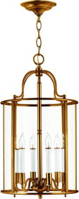 14"W Gentry 6-Light Chandelier Heirloom Brass