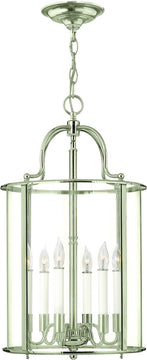 14"W Gentry 6-Light Chandelier Polished Nickel 3478PN