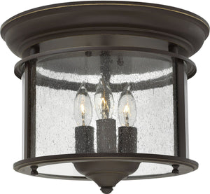 10"W Gentry 3-Light Flush-Mount Foyer Light Olde Bronze
