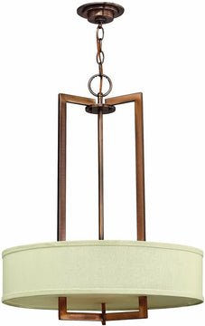 20"W Hampton 3-Light Chandelier Brushed Bronze