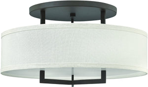 26"W Hampton 3-Light Semi Flush Mount Buckeye Bronze 3211KZ