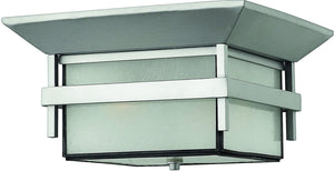 12"W Harbor 1-Light LED Outdoor Ceiling Light Titanium