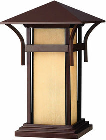 17"H Harbor 1-Light Outdoor Pier Mounted Lantern Anchor Bronze