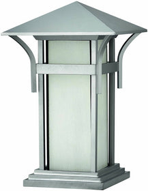 17"H Harbor 1-Light Outdoor Pier Mounted Lantern Titanium