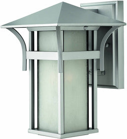 11"H Harbor 1-Light Outdoor Wall Lantern Titanium