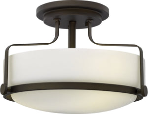 15"W Harper 3-Light Flush Foyer Oil Rubbed Bronze