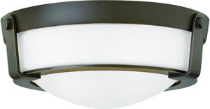 13"W Hathaway 2-Light Flush Mount Olde Bronze
