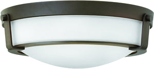 16"W Hathaway 3-Light Flush Mount Olde Bronze