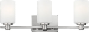23"W Karlie 3-Light Bath Light Brushed Nickel