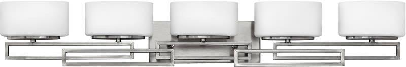 43"W Lanza 5-Light Halogen Bath Vanity Antique Nickel