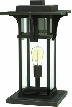 18"H Manhattan 1-Light Outdoor Pier Mount Oil Rubbed Bronze
