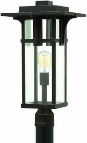 22"H Manhattan 1-Light Outdoor Post Mount Oil Rubbed Bronze