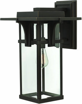 19"H Manhattan 1-Light Outdoor Wall Light Oil Rubbed Bronze