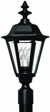 22"H Manor House 1-Light Large Outdoor Post Lantern Black