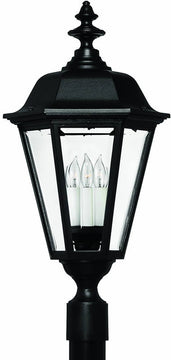 28"H Manor House 1-Light Extra-Large Outdoor Post Lantern Black