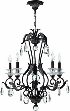 25"W Marcellina 5-Light Chandelier Golden Bronze
