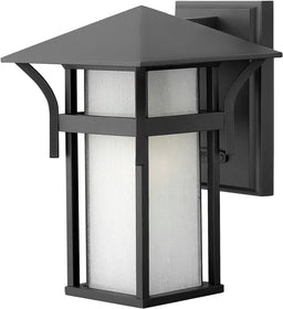 11"H Harbor Outdoor Wall Lantern Satin Black