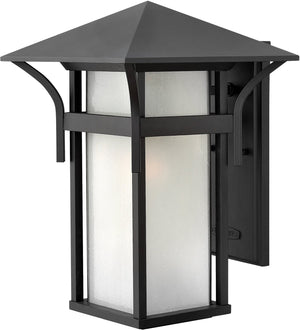16"H Harbor Outdoor Wall Lantern Satin Black