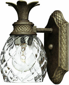 5"W Plantation 1-Light Bath Vanity Pearl Bronze