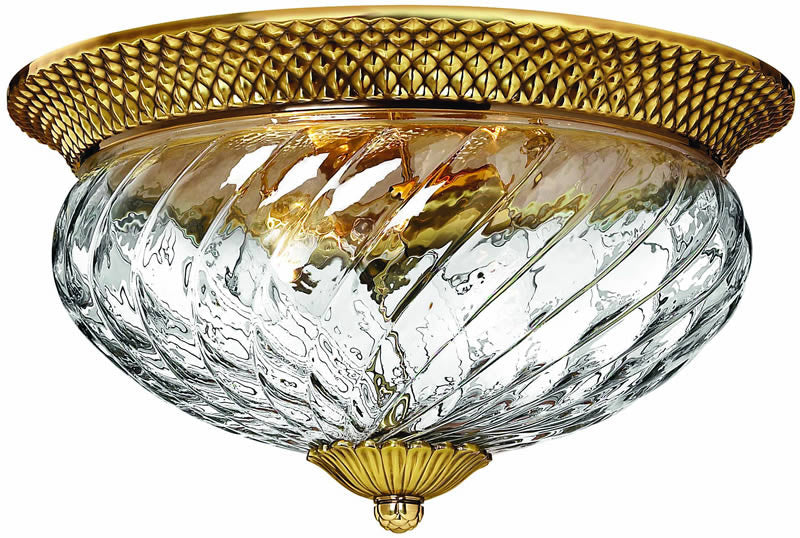 Hinkley Plantation 3-Light Flush Mount Fixture Burnished Brass 4881BB