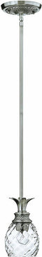 5"W Plantation 1-Light Mini Pendant Polished Antique Nickel