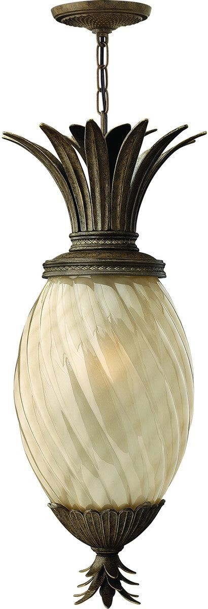 Hinkley Plantation 1-Light Outdoor Pendant Light Pearl Bronze 2122PZ-LED