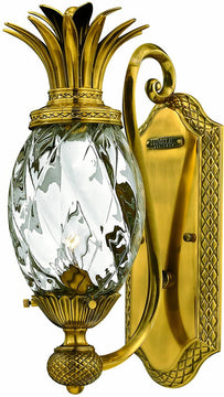 6"W Plantation 1-Light Wall Sconce Burnished Brass