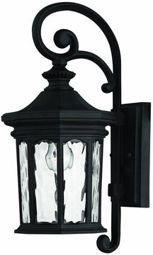 17"H Raley 1-Light Outdoor Wall Lantern Museum Black