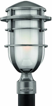 16"H Reef 1-Light Outdoor Post Lantern Hematite