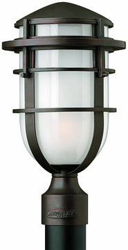 16"H Reef 1-Light Outdoor Post Lantern Victorian Bronze