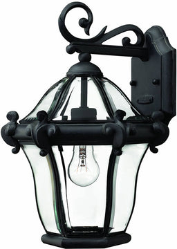 14"H San Clemente 1-Light Outdoor Wall Lantern Museum Black