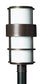 Hinkley Saturn 1-Light Outdoor Post Light Metro Bronze 1901MT-LED