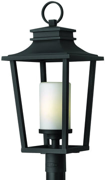 26"H Sullivan 1-Light Outdoor Post Lantern Black